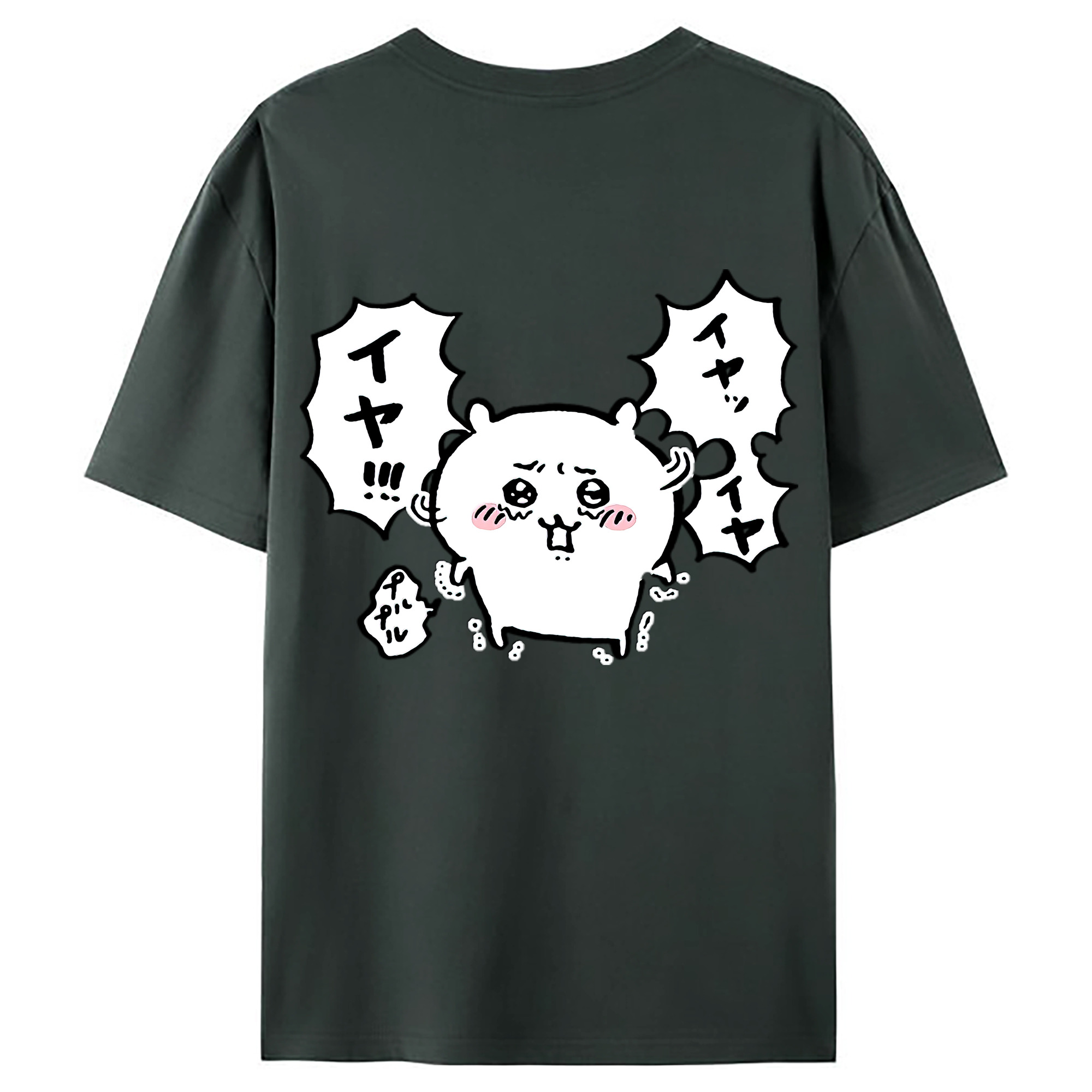 （画像用） ちいかわ ちいかわ Chii-kawa chiikawa 綿100％ メンズ半袖Tシャツ（バックプリント） 通気性